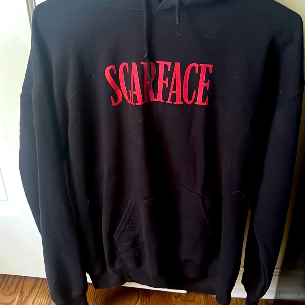 Scarface pull over hoodie, size medium